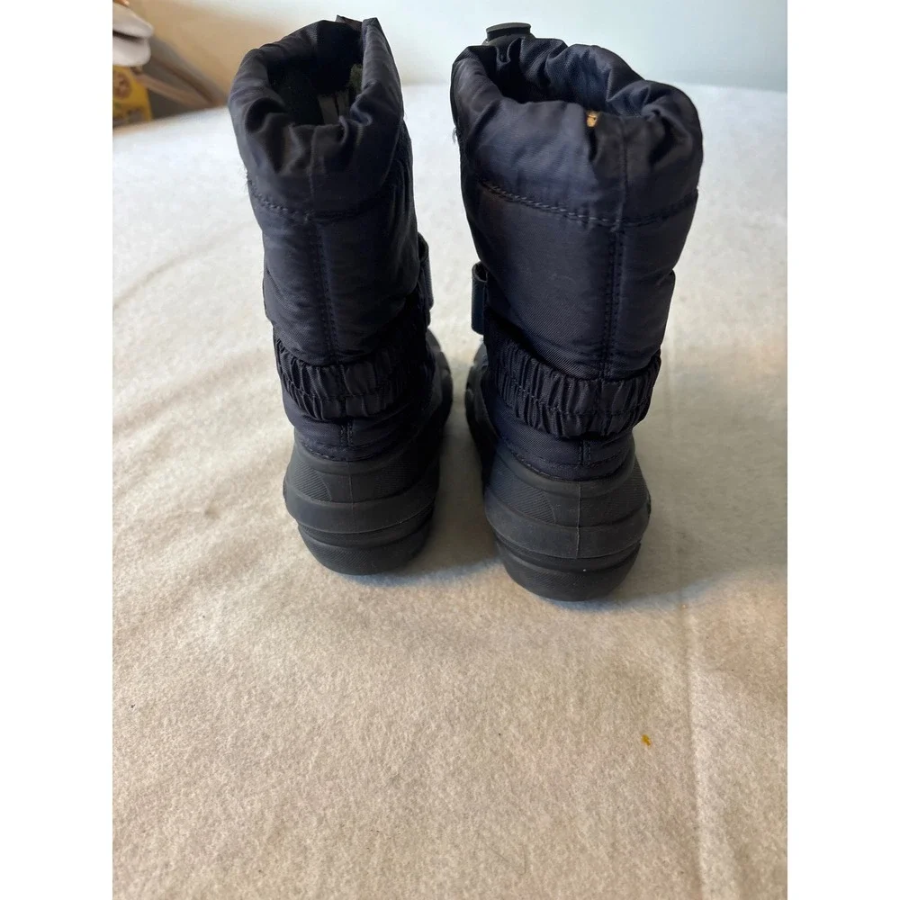 Sorel Flurry Snow Boots Kids Navy Blue Waterproof Winter Boots‎ Adjustable Strap